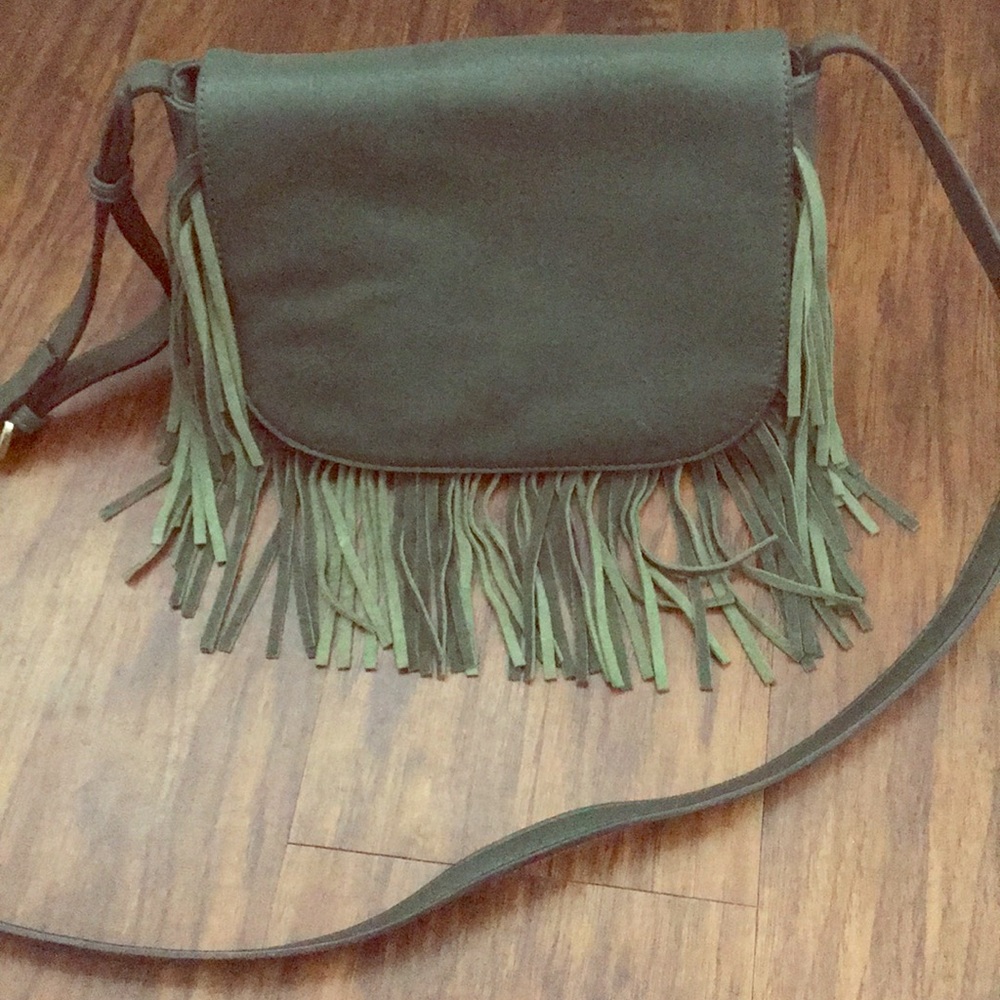 Army green cross body purse
